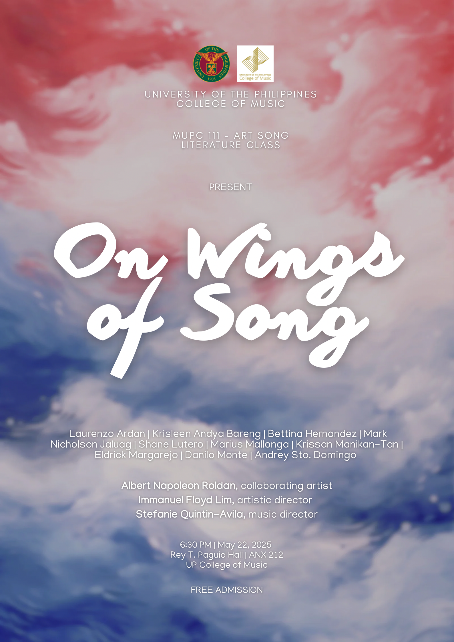 on wings of song